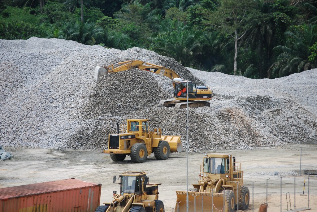 rock stock pile-riverbed&shoreline protection works(SPDC gbaran ubie project)